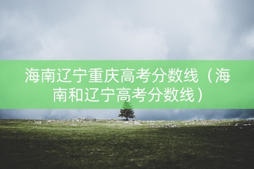 海南辽宁重庆高考分数线（海南和辽宁高考分数线）