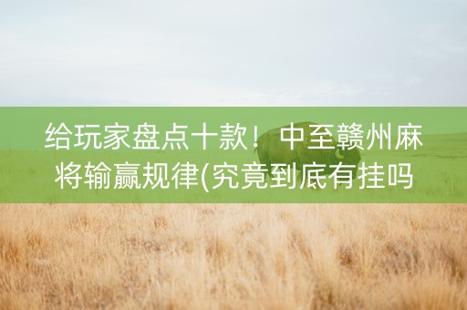 给玩家盘点十款！中至赣州麻将输赢规律(究竟到底有挂吗)