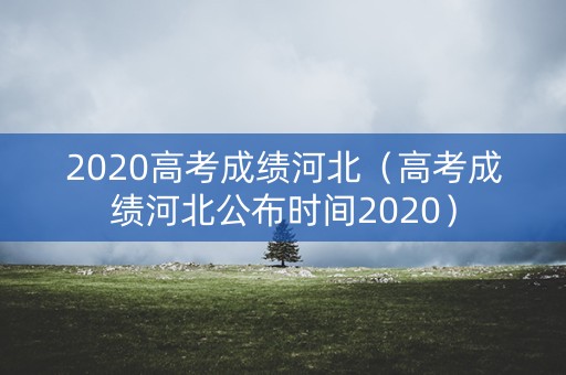2020高考成绩河北（高考成绩河北公布时间2020）