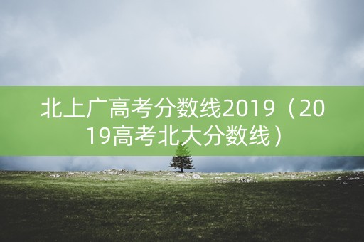 北上广高考分数线2019（2019高考北大分数线）