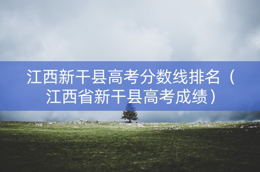 江西新干县高考分数线排名（江西省新干县高考成绩）