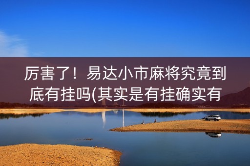 厉害了！易达小市麻将究竟到底有挂吗(其实是有挂确实有挂)