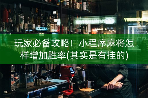 玩家必备攻略！小程序麻将怎样增加胜率(其实是有挂的)