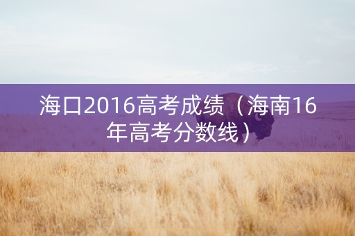 海口2016高考成绩（海南16年高考分数线）