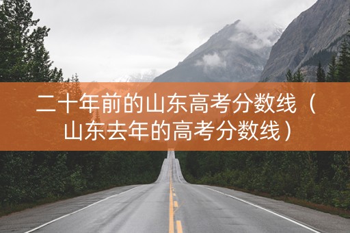 二十年前的山东高考分数线（山东去年的高考分数线）