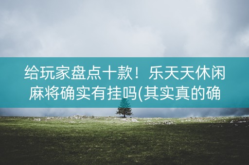 给玩家盘点十款！乐天天休闲麻将确实有挂吗(其实真的确实有挂)