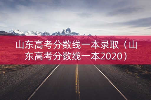 山东高考分数线一本录取（山东高考分数线一本2020）