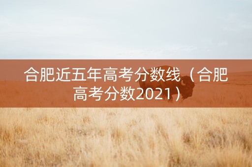 合肥近五年高考分数线（合肥高考分数2021）