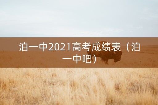 泊一中2021高考成绩表（泊一中吧）