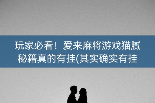 玩家必看！爱来麻将游戏猫腻秘籍真的有挂(其实确实有挂)