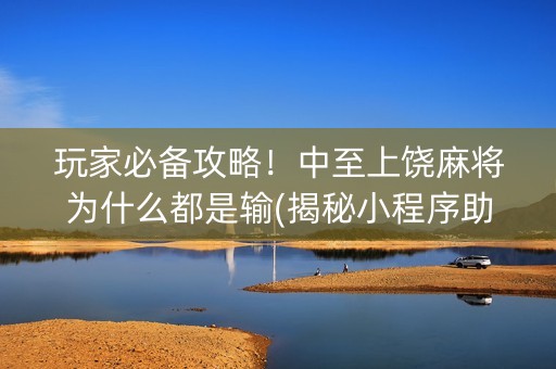 玩家必备攻略！中至上饶麻将为什么都是输(揭秘小程序助赢神器)