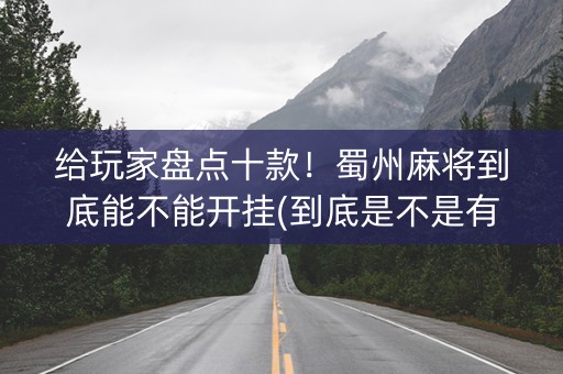给玩家盘点十款！蜀州麻将到底能不能开挂(到底是不是有挂)