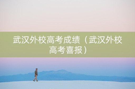 武汉外校高考成绩（武汉外校高考喜报）
