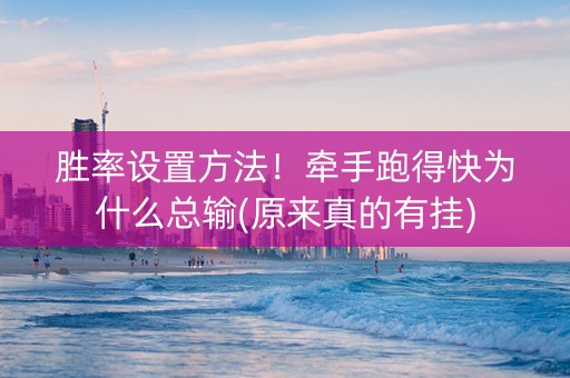 胜率设置方法！牵手跑得快为什么总输(原来真的有挂)