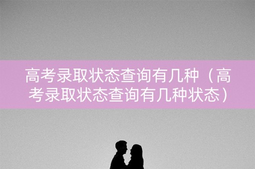 高考录取状态查询有几种（高考录取状态查询有几种状态）