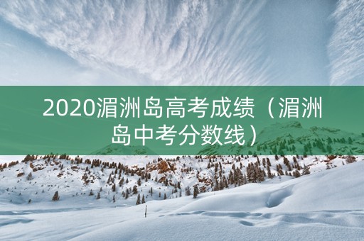 2020湄洲岛高考成绩（湄洲岛中考分数线）