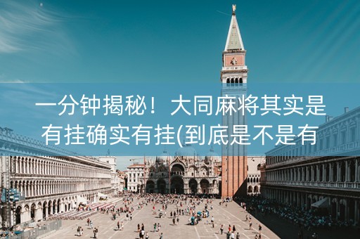 一分钟揭秘！大同麻将其实是有挂确实有挂(到底是不是有挂)