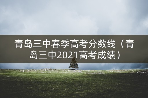 青岛三中春季高考分数线（青岛三中2021高考成绩）