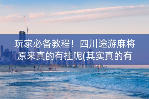玩家必备教程！四川途游麻将原来真的有挂呢(其实真的有挂)