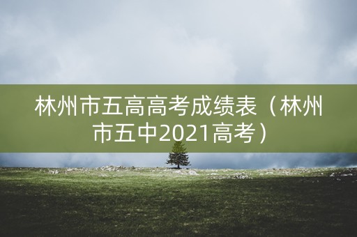 林州市五高高考成绩表（林州市五中2021高考）