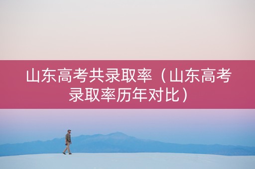 山东高考共录取率（山东高考录取率历年对比）