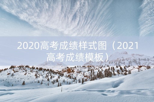 2020高考成绩样式图（2021高考成绩模板）