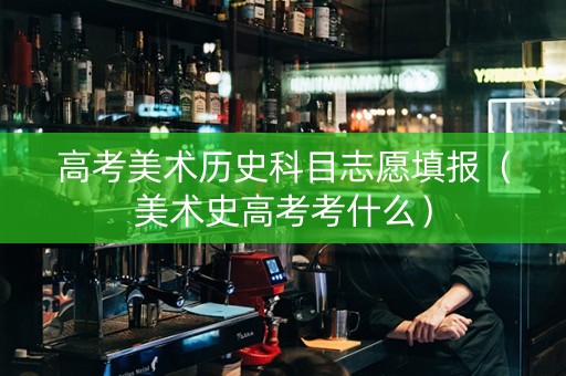 高考美术历史科目志愿填报（美术史高考考什么）