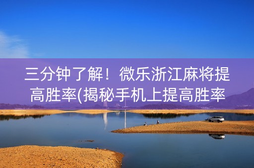 三分钟了解！微乐浙江麻将提高胜率(揭秘手机上提高胜率)