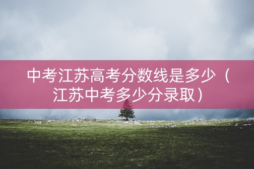 中考江苏高考分数线是多少（江苏中考多少分录取）