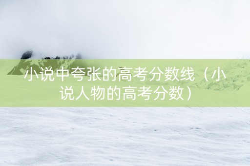 小说中夸张的高考分数线（小说人物的高考分数）