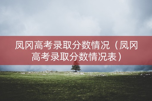 凤冈高考录取分数情况（凤冈高考录取分数情况表）