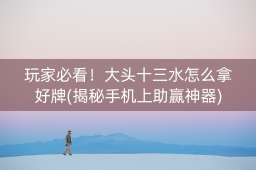 玩家必看！大头十三水怎么拿好牌(揭秘手机上助赢神器)
