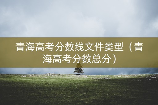 青海高考分数线文件类型（青海高考分数总分）