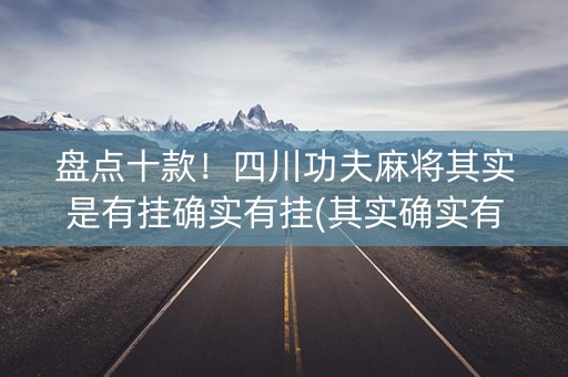 盘点十款！四川功夫麻将其实是有挂确实有挂(其实确实有挂)