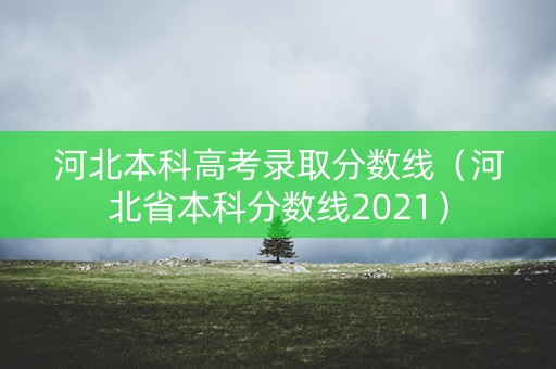 河北本科高考录取分数线（河北省本科分数线2021）