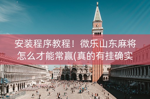 安装程序教程！微乐山东麻将怎么才能常赢(真的有挂确实有挂)