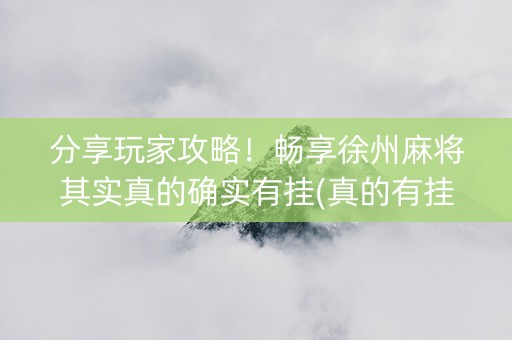 分享玩家攻略！畅享徐州麻将其实真的确实有挂(真的有挂)