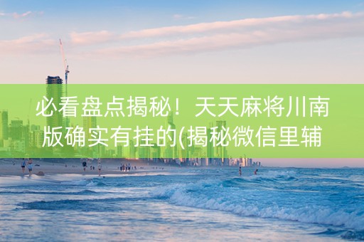 必看盘点揭秘！天天麻将川南版确实有挂的(揭秘微信里辅牌器)