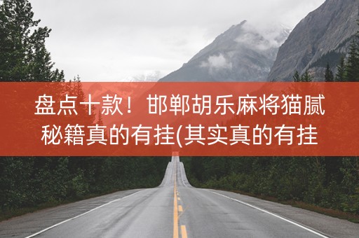 盘点十款！邯郸胡乐麻将猫腻秘籍真的有挂(其实真的有挂)