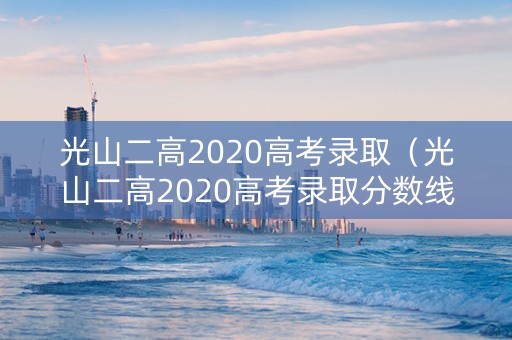 光山二高2020高考录取（光山二高2020高考录取分数线）