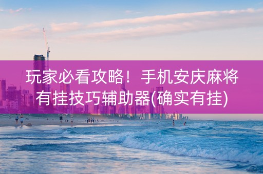 玩家必看攻略！手机安庆麻将有挂技巧辅助器(确实有挂)