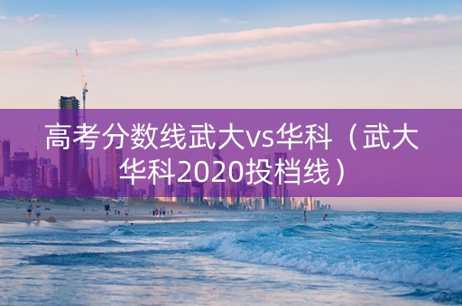 高考分数线武大vs华科（武大华科2020投档线）