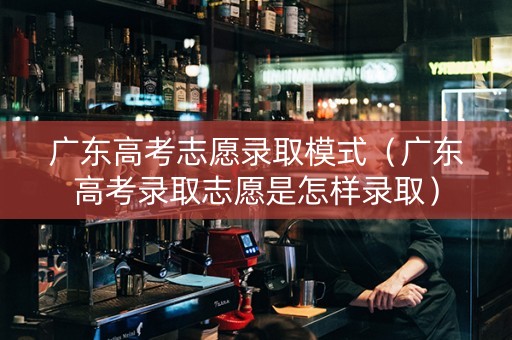 广东高考志愿录取模式（广东高考录取志愿是怎样录取）