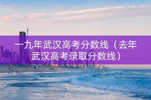 一九年武汉高考分数线（去年武汉高考录取分数线）