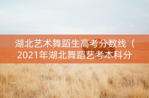 湖北艺术舞蹈生高考分数线（2021年湖北舞蹈艺考本科分数线）