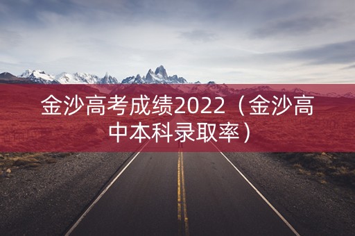 金沙高考成绩2022（金沙高中本科录取率）