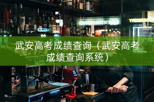 武安高考成绩查询（武安高考成绩查询系统）