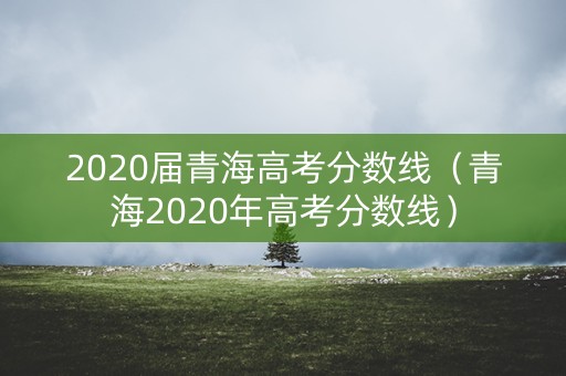 2020届青海高考分数线（青海2020年高考分数线）