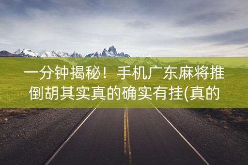 一分钟揭秘！手机广东麻将推倒胡其实真的确实有挂(真的有挂)
