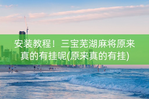 安装教程！三宝芜湖麻将原来真的有挂呢(原来真的有挂)